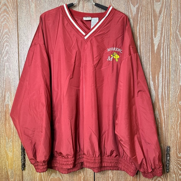 Vintage Top Ten Authentic Men's Pullover XXL Maroon Sweatshirt Windbreaker Sport - Picture 1 of 10